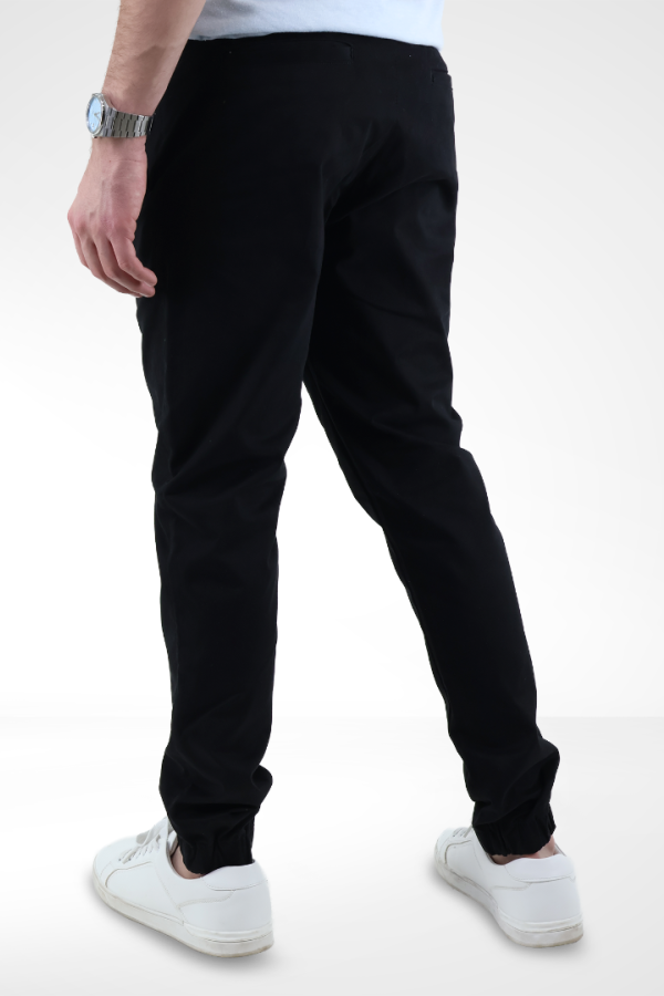 Jogger Negro Para Caballero Casual Cómodo Con Bolsas Y Cintura Ajustable